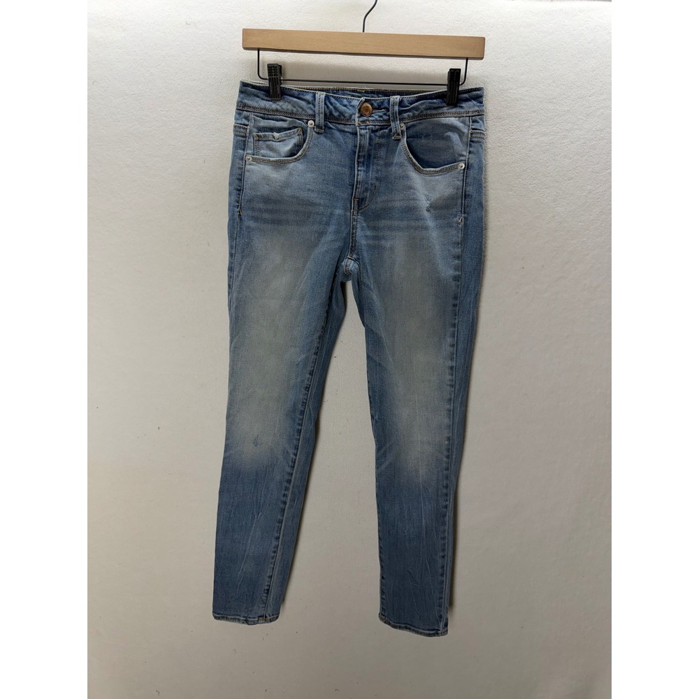 American Eagle Super Skinny Jeans Womens 6 Blue Light Wash Stretch 3533